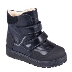 TW-540 (цв.17-черный глянцевый, 27) Ботинки (станд.задн., натур.мех, съемн.стелька)