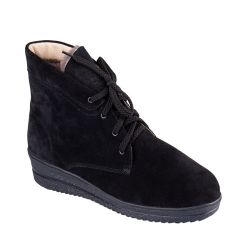 DTD-602 (цв.5-черный велюр, 36) Ботинки (станд.задн., натур.мех, съемн.стелька)