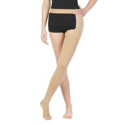 S-354-O-I-0 Компр. а/варикоз. чулки Doktus Dur CCL 3 (р.I,schwarz(0),откр, левый,норм)