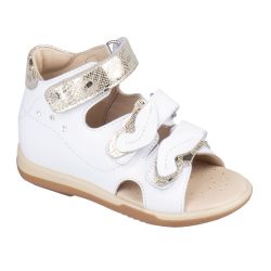 TW-140 (цв.19-бело-золотой, 21) Туфли (откр.нос,натур.кожа)