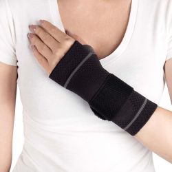 Бандаж компрессионный на лучезапястный сустав со съемной стяжкой (левый) Т-8381С/3(L) Evolution Silver (Т.36.81С) 